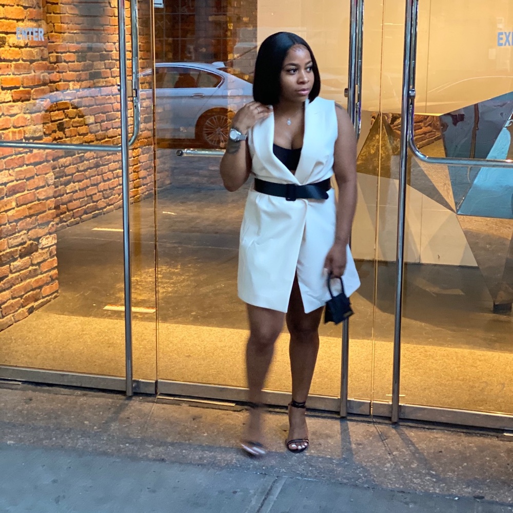 Blazer belted dress